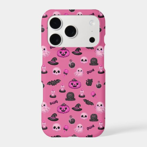Cute Pastel Goth Spooky Halloween Seamless Pattern iPhone 17 Pro Case