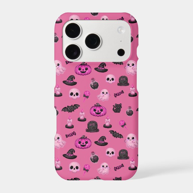 Cute Pastel Goth Spooky Halloween Seamless Pattern Case-Mate iPhone Case (Back)
