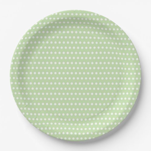 Cute Pastel Green and White Polkadots _ Easter Paper Plates