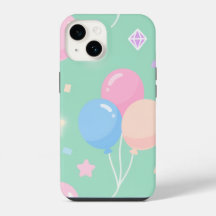 Cute pastel green with balloons