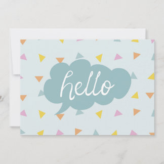 Cute Pastel Hello Card