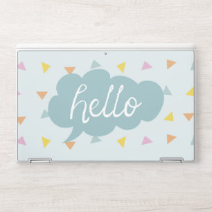 Cute Pastel Hello HP Laptop Skin