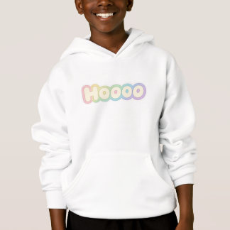 Cute Pastel HOOOO Text design  Hoodie