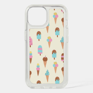 Cute Pastel Ice Cream Sweets Pattern iPhone 15 Case