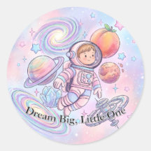 Cute Pastel Little Astronaut Sticker - Dreamy Spac