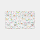 Cute Pastel Llama Pattern Rug