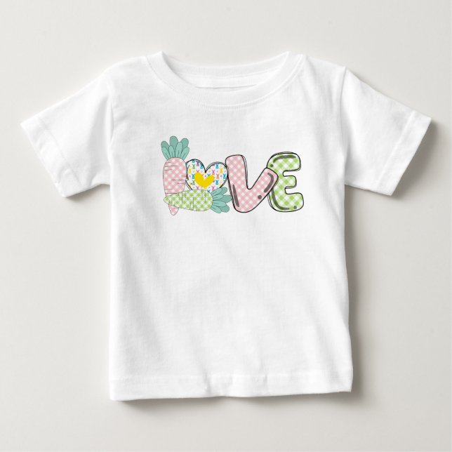 Cute Pastel Love 1st Easter Baby T-Shirt (Front)