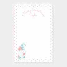 Cute Pastel Merry Christmas Customized Name Gnome