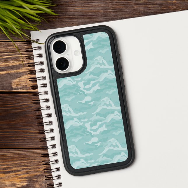 Cute Pastel Mint Green Camo Pattern Otterbox iPhone Case (Creator Uploaded)