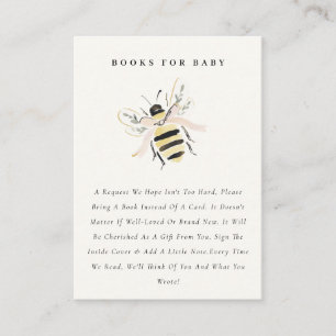 Cute Pastel Mum To Bee Books For Baby Shower Enclosure Card