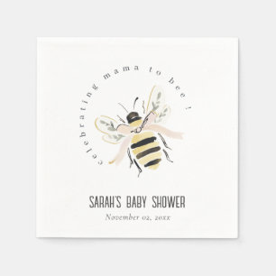 Cute Pastel Mum To Bee Neutral Baby Shower Napkins