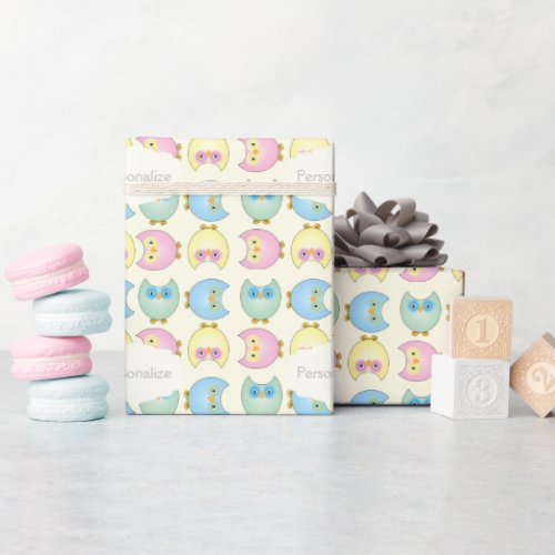 Cute Pastel Owls Wrapping Paper