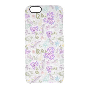 Cute pastel paisley patterns clear iPhone 6/6S case