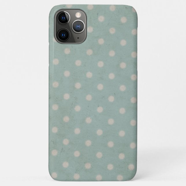 Cute Pastel Pale robins egg Polka Dots CASE-MATE iPhone Case (Back)