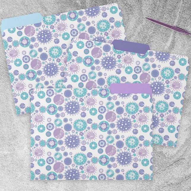 Cute Pastel Party Doodles Circles Pattern File Folder (Creator Uploaded)