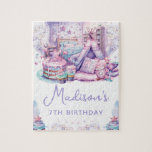 Cute Pastel Personalized Sleepover Birthday Jigsaw Puzzle at Zazzle