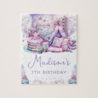 Cute Pastel Personalized Sleepover Birthday