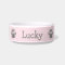 Cute Pastel Pink and Gray Paw Print Pet