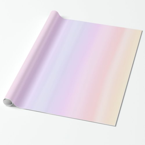 Cute Pastel Pink Blue Rainbow Gradient Wrapping Paper