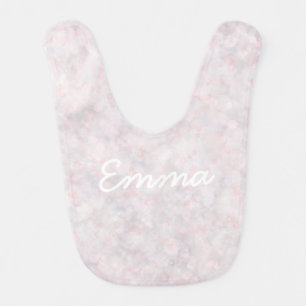Cute Pastel Pink Bokeh Baby Bib