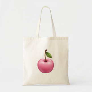 Cute Pastel Pink Cherry Emoji Art Tote Bag