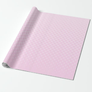 Cute Pastel Pink Halftone Gradient Girly Wrapping Paper