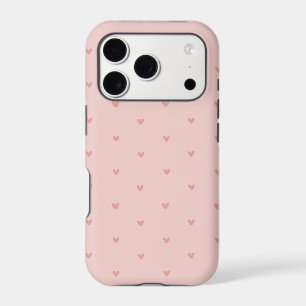 Cute Pastel Pink Hearts iPhone 17 Pro Case