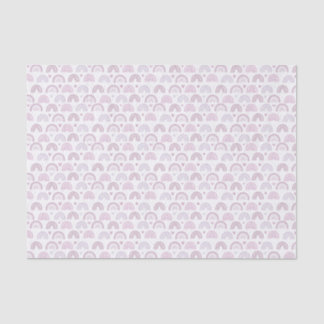 Cute Pastel Pink Rainbows Hearts & Stars pattern Tissue Paper