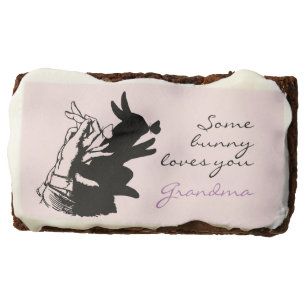 Cute Pastel Pink Some Bunny Pun Love Butterfly  Brownie