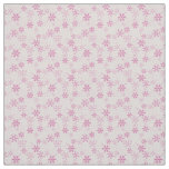 Cute Pastel Pink Winter Snowflake Christmas Fabric