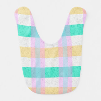 Cute Pastel Plaid Baby Bib