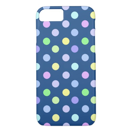 Cute Pastel Polka Dot Pattern iPhone 87 Case