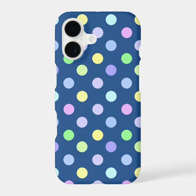 Cute Pastel Polka Dot Pattern Iphone Case (Back)