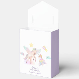 Cute Pastel Princess Unicorn Baby Shower Favor Boxes