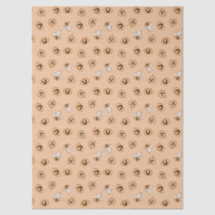 Cute Pastel Pumpkin Halloween Pattern Wrapping Pap Tissue Paper