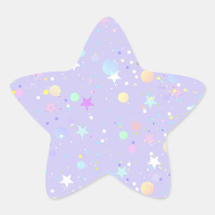 Cute pastel purple aesthetic star sticker