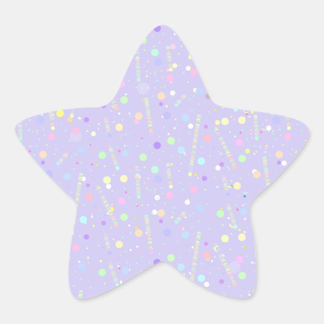 Cute pastel purple aesthetic star sticker (Front)