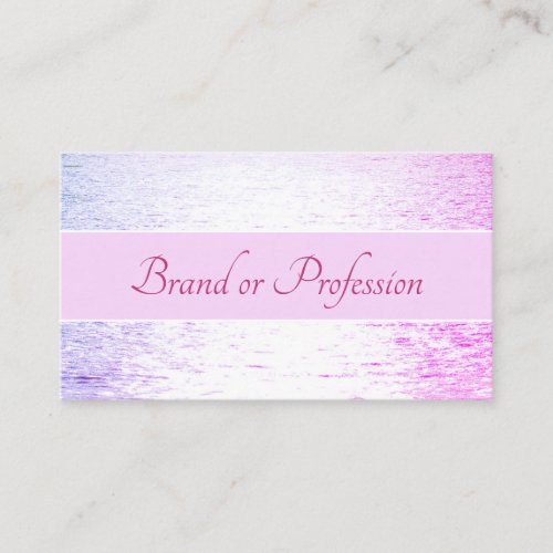 Cute Pastel Purple Pink Ocean Sunset Reflection Business Card
