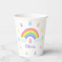 Rainbow Cup, Kid Cup, Girl Cup, Pastel Mug, Personalized Kids Cup, Toddler  cup, Kids Birthday Gift, Toddler first cup, Unicorn colors Gift