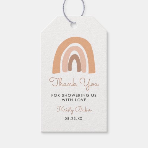 Cute Pastel Rainbow Baby Shower Thank You Favor Gi Gift Tags