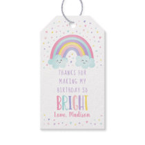 Cute Pastel Rainbow Clouds Birthday Thank You Gift Tags