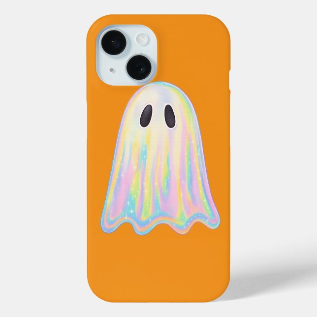 Cute Pastel Rainbow Ghost | Aesthetic Spooky Case-Mate iPhone Case (Back)