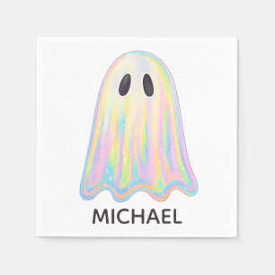 Cute Pastel Rainbow Ghost Aesthetic Spooky Napkins