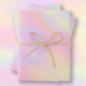 Cute Pastel Rainbow Marbled Patterns Wrapping Paper Sheets by TabbyGun at Zazzle