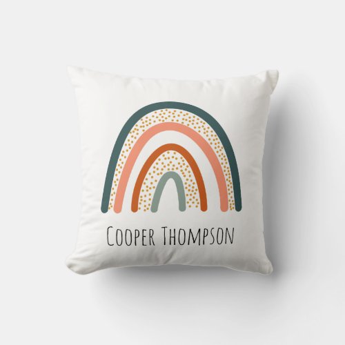 Cute pastel rainbow  throw pillow