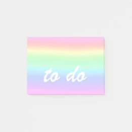 Cute Pastel Rainbow To do Post-it Notes