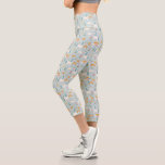 Cute pastel Rainbow Unicorn Pattern Capri Leggings