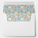 Cute pastel Rainbow Unicorn Pattern Envelope