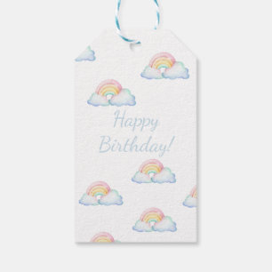 Cute Pastel Rainbows gift tag