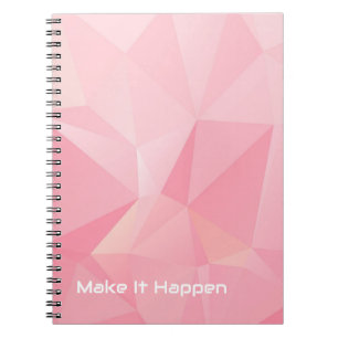 Cute Pastel Rose Make It Happen Spiral Journal